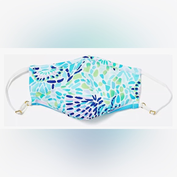 Lilly Pulitzer Adult On The Go Mask Set - Mask Lanyard Mask Extender Pouch - Picture 3 of 16